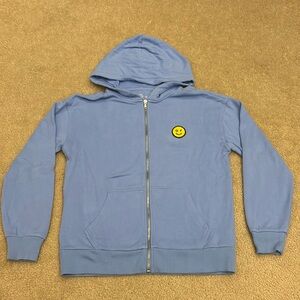 Gilly Hicks Women’s Periwinkle Blue Zip-Front Hooded Sweatshirt - size XS